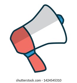 megaphone speaker on white background vector illustration