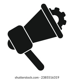 Megaphone speaker realization icon simple vector. Human training. Mental power