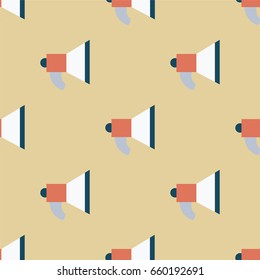 Megaphone speaker seamless pattern illustration.