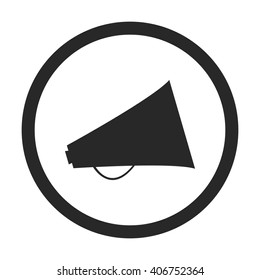 Megaphone speaker sign simple icon on background