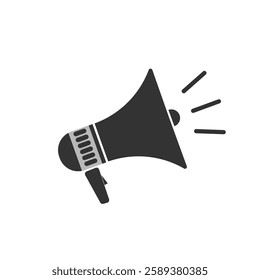 megaphone or speaker silhouette vector illustration
