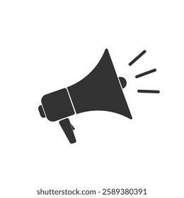 megaphone or speaker silhouette vector illustration
