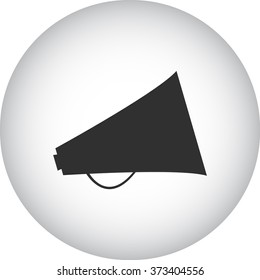 Megaphone speaker simple icon on colorful background