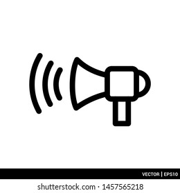 Megaphone speaker single loudspeaker icon vector illustration. EPS 10