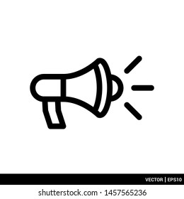 Megaphone speaker single loudspeaker icon vector illustration. EPS 10