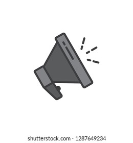 megaphone speaker thin line symbol vector
