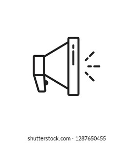 megaphone speaker thin line symbol vector
