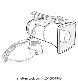 Megaphone Speaker vector illustration flat sketches template