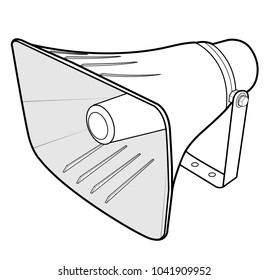Megaphone Speaker vector illustration flat sketches template