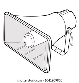 Megaphone Speaker vector illustration flat sketches template