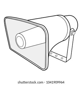 Megaphone Speaker vector illustration flat sketches template