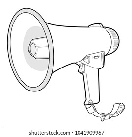 Megaphone Speaker vector illustration flat sketches template