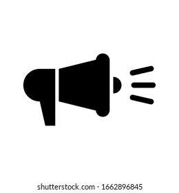 Megaphone speaker vector solid style