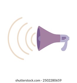 A megaphone, speaking trumpet, bullhorn, blowhorn, or loudhailer, toa. vector. simple design. flat design. icon. announcement. information. news. job vacancy. recruitment. hiring