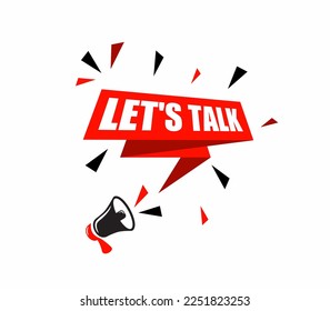 Megaphone und Sprechblase. Bannerdesign für Business Marketing und Werbung.