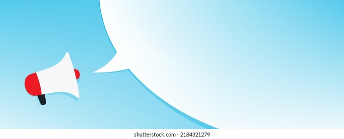 Megaphone with speech bubble illustration