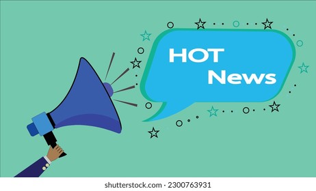 Megaphone und Sprachblase auf blauem Hintergrund in Pop-Art Stil Vector.
