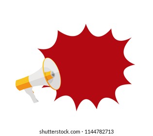 Megaphone and Speech Bubble Vector Illustration EPS10