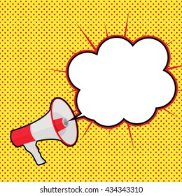 Megaphone with Speech Bubble Vector Illustration EPS10