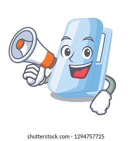 With megaphone staplers in the a cartoon shape