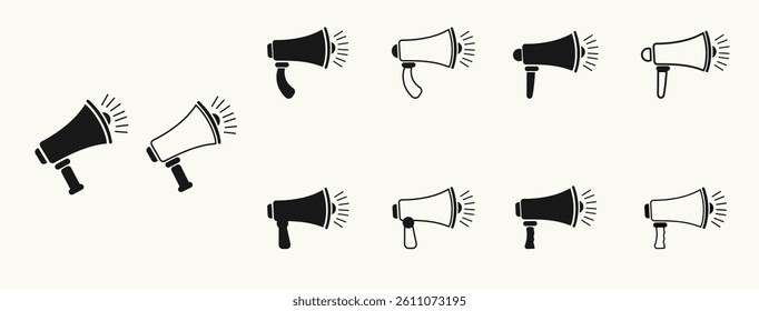 megaphone symbol icon in vector