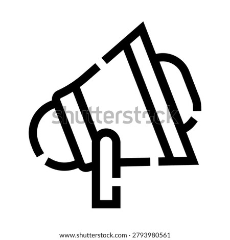 Megaphone symbol indicating important news, public speaking, or marketing messages, generating attention and spreading awareness across various platforms