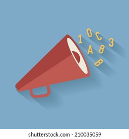 Megaphone symbol,clean vector