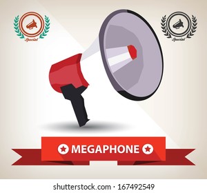 Megaphone symbol,Vector