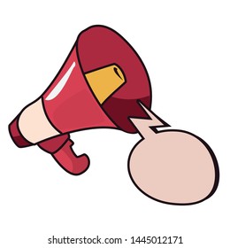 megaphone talk speech comic pop art