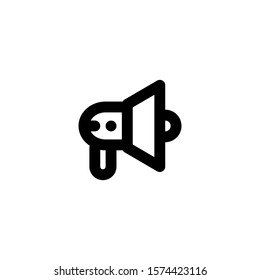 megaphone television line icon. linear style sign for mobile concepts and web design. Outline vector megaphone icon. Symbols, logo illustrations. Vector image