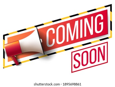 Megaphone with Text "Coming Soon"