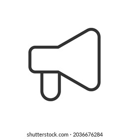 Megaphone thin line icon. Symbol in trendy outline style. Premium design for web and apps. Perfect for UI.