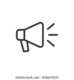 Megaphone thin line icon. Symbol in trendy outline style. Premium design for web and apps. Perfect for UI.