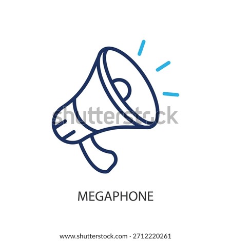Megaphone thin line icons. Original vector illustration.