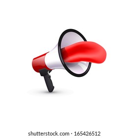 megaphone with a tongue