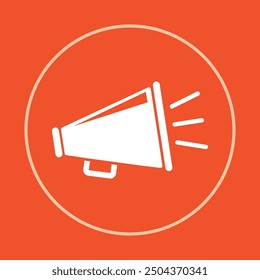 Megaphone trendy icon inventive abstract vector illustration colorful artwork beautiful design.eps