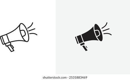 Megaphone vecor icon set. Stock vector illustrator. EPS 10