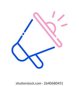 Megaphone Vector for Black Friday Advertising. Sales announcement illustration, loud promotion concept, customer alert design
