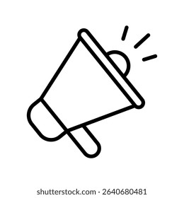 Megaphone Vector for Black Friday Advertising. Sales announcement illustration, loud promotion concept, customer alert design