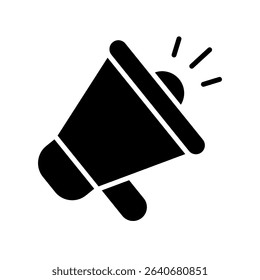 Megaphone Vector for Black Friday Advertising. Sales announcement illustration, loud promotion concept, customer alert design