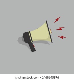 Megaphone Vector Cartoon with loud effect