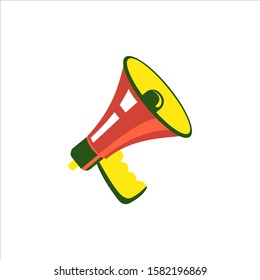 
Megaphone. Vector color icon on a white background.