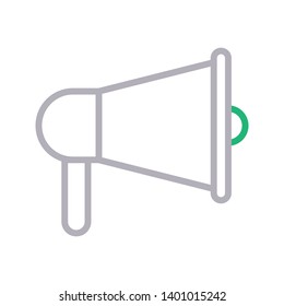 megaphone vector color line icon 