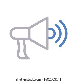  megaphone vector color line icon 