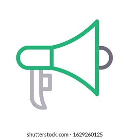 megaphone vector color line icon 
