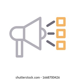 megaphone vector color line icon 