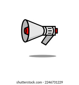 diseño de vector megáfono
sobre un fondo blanco