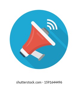 megaphone vector flat color icon 