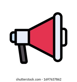 icono de color plano megafónico vectorial 