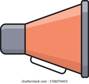 Megaphon, Vektorflachfarbsymbol 